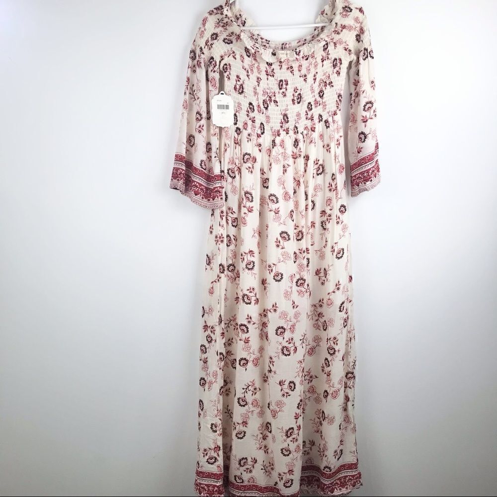 Altar’d State Cream/ Red Floral Off Shoulder Dress NEW - Picture 8 of 16